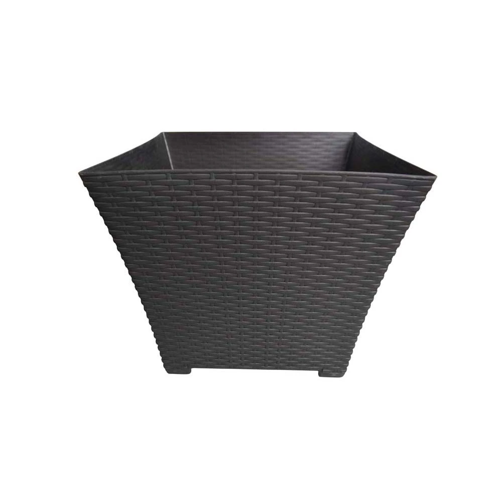 Maceta Rattan Gris Oxford 38cm Plástico La Ardilla - Imagen 3