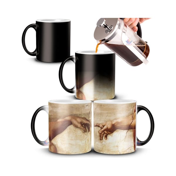 Taza Mágica La Creación De Adán Fresco De Miguel Ángel - Imagen 3