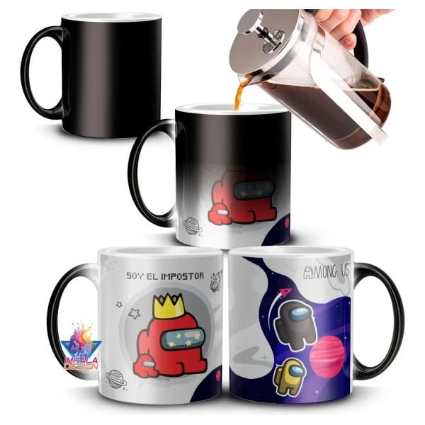 Taza Mágica Among Us Cerámica Videojuego Impostor Mod 02 - Imagen 3