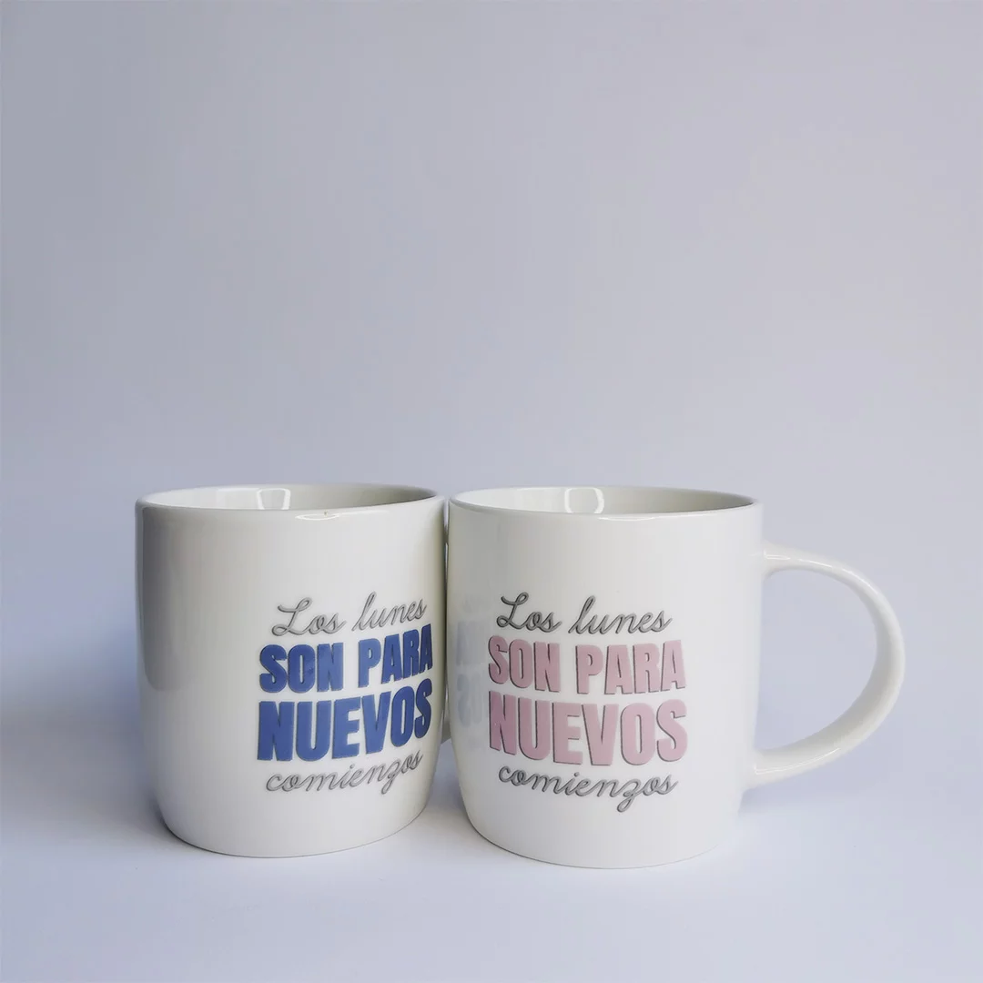 Taza de Desayuno «Los lunes son para nuevos comienzos» azul - Imagen 3